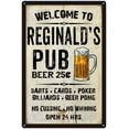 thumbnail image 1 of REGINALD'S Pub Sign Vintage Man Cave Bar Wall Decor Gift 8x12 Metal 108120028205, 1 of 1