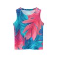 thumbnail image 4 of Grblisyd Girls Tank Tops Tropical Sleeveless Undershirts Crew Neck Casual Summer T-Shirt Kids Cute Cami Tanks 10-12 Years, 4 of 5