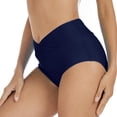 thumbnail image 3 of Sngxgn Women's Swim Boardshorts Beach Bikini Bottoms(Dark Blue,S), 3 of 6