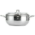 thumbnail image 3 of Compact Japanese-Style Stainless Steel Fryer with Built-In Thermometer, 24cm, Ideal for Induction Cooktops, 3 of 6