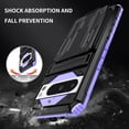 thumbnail image 4 of KOMI for Google Pixel 8 Pro Case with Card Holder, Built-in Stand Full-Body Drop Tested Protective Wallet Case for Google Pixel 8Pro (Purple), 4 of 5