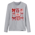 thumbnail image 5 of Erwazi Womens Long Sleeve Crew Neck Valentine T Shirts Love Bow Printed Casual Cute Tee Tops, 5 of 5