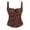 Coffee, variant on Womens Boned Waist Cincher Corset Top Royal Style Bustier Firm Control Shapewear Comfortable Shapers Black L