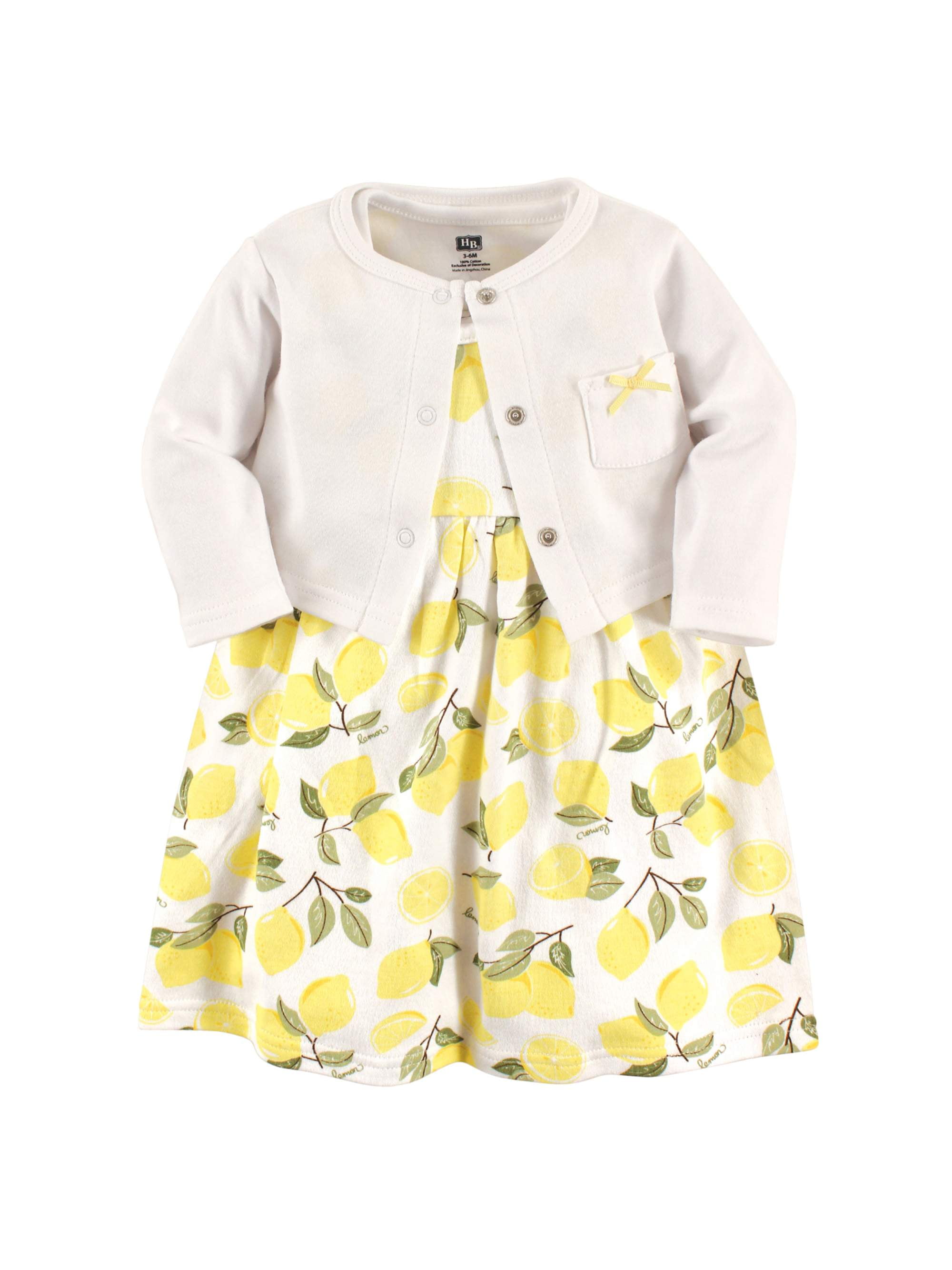 Hudson Baby Hudson Baby Toddler Girls Dress & Cardigan, 2Piece Outfit Set