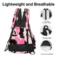 thumbnail image 4 of Pickleball Bag with Padded Back, Camouflage Pink Multi-Compartment Paddle Backpack, Lightweight Nylon Sports Bag for Men & Women, 4 of 8