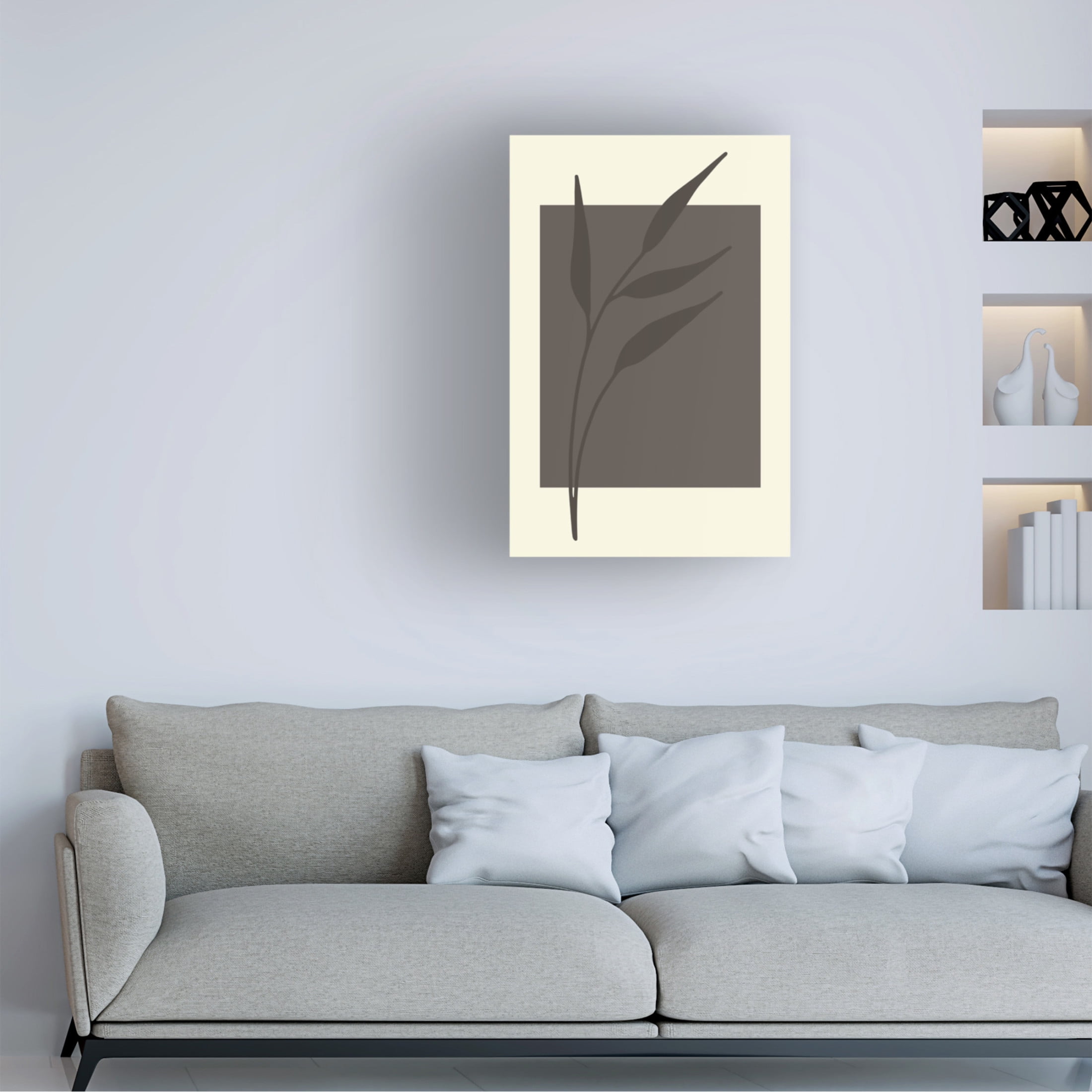 Trademark Fine Art jay stanley Abstract Minimal Plants 4 Canvas Wall Art
