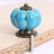 thumbnail image 3 of Pomos para puerta/cajón con forma de calabaza, juego de 8, azul, 3 of 5