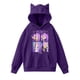 thumbnail image 1 of Dem on Hunting pop Huntrix Print Cat Ears Hoodie with De-mon Sweatshirt Movie Fashion Streetwear Long Sleeve Print Soft Sweatshirt L, 1 of 4