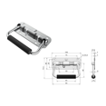 thumbnail image 2 of 2PCS Stainless Steel Folding Case Handles 110 X 41mm, Silver, 2 of 4
