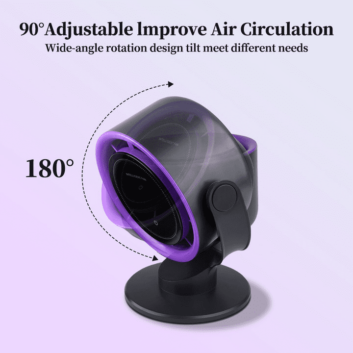 KAMIDA Table Fans, Ultra Quiet Wall-Mounted Desk Fan, Digital Display Rechargeable USB Fan,100 Speeds, Long Lasting Power, Portable Fan for Home Office Kitchen Travel Camping