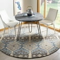 thumbnail image 2 of SAFAVIEH Aspen Noweel Geometric Wool Area Rug, Light Blue/Cream, 9' x 9' Round, 2 of 5