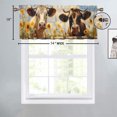 thumbnail image 4 of Western Cow Window Curtain Valances Vintage Wooden Fence Sunflower Rod Pocket Valances for Bedroom Living Room Dining Room 54 by 18 in, 1 Panel, 4 of 6