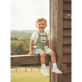 thumbnail image 6 of BemeyourBBs Toddler Baby Boy Golf Outfit Kids Overalls Romper Golf Embroidered Sleeveless Adjustable Strap Bib Overalls Shorts Jumpsuit With Pockets Spring Summer Clothes, 6 of 9