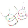thumbnail image 2 of 4 PCS Pulsera de ojo malvado Pulseras decorativas ajustables Mujeres Pulseras de ojo azul trenzado, 2 of 5