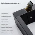 thumbnail image 4 of Matte Black Double Towel Bar Towel Rack Wall Mounted Stainless Steel 2 Bars Bathroom Shelf - 40Cm, 4 of 5