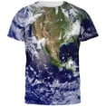 thumbnail image 1 of T-Shirt pour Adulte à Motif Intégral de Planète Terre du Système Solaire, 1 of 2