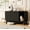 Black, variant on Wisykoke Cat Litter Box Enclosure 38.6" Litter Box Enclosure Furniture Hidden Litter Box with Cat Litter Mat and Ventilated Holes, Modern Indoor Cat House, End Table for Living Room