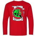 thumbnail image 3 of Inktastic I'd Rather Be Fishing Long Sleeve Youth T-Shirt, 3 of 5