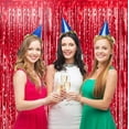 thumbnail image 3 of Red Foil Fringe Curtain, Metallic Photo Booth Backdrop Tinsel Door Curtains for Wedding Birthday Bridal Shower Baby Shower Bachelorette Christmas Party Decorations(3 Pack, 6.56ft x 3.28ft), 3 of 6