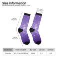 thumbnail image 2 of Balery Snowfall Sky White Purple Calcetas Largas con Estampado para Hombre y Mujer – Suaves y Transpirables, Talla Única (US 5-11), 2 of 6