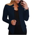 thumbnail image 7 of Women's Business Blazer Casual Open Front Long Sleeve Notched Lapel Suit Jacket Lightweight Y2K Coat Fall Outfits, 7 of 7