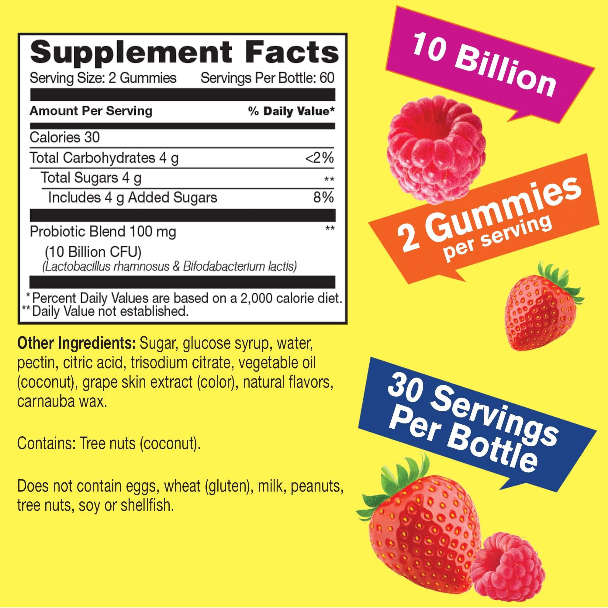 WellYeah Probiotics For Women Gummies (2 Pack) - 10 BILLION CFU - For Digestive Support, Gut Health, and Feminine Health Support -Berry Flavor -Vegetarian, Delayed Release Womens Probiotic -60 Gummies