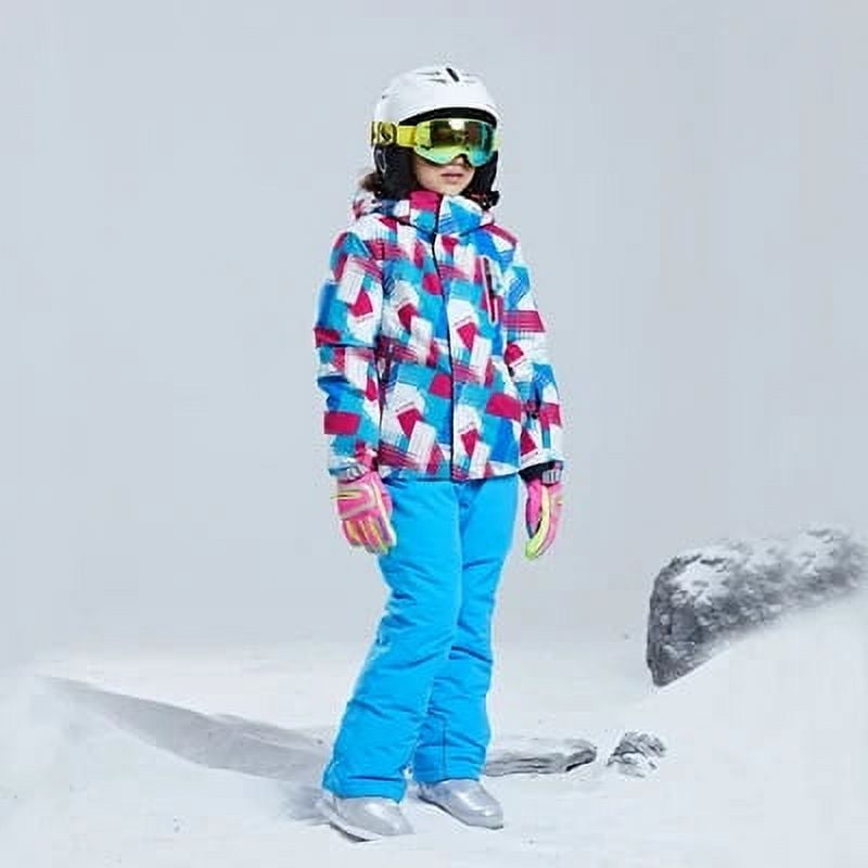 Veste De Ski Enfant 12-14 Ans Imperméable Chaude 30°C Motif écossais