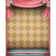 thumbnail image 2 of ABPHOTO 5x7ft Photography Backdrop Pink Curtain Rose Flowers Rhombus Wallpaper Photo Background Backdrops for Photography Photo Shoots Party Adults Wedding Personal Portrait Photo Studio Props, 2 of 4