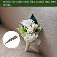thumbnail image 6 of Uxcell 42mm Alloy Corsage Decorative Holder Vase for Wedding Party Prom Cyan 4 Pack, 6 of 6