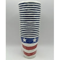 All American Patriotic USA July 4th Holiday Theme Party 9 oz. Paper Cups