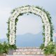 thumbnail image 3 of KAKOWELY Rosa de flores artificiales para boda, simulación de flores, panel de flores para boda, decoración de hileras de flores falsas, 3 of 4