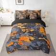 thumbnail image 3 of Manfei Kids Orange Camouflage Twin Bedding Sets 7-Piece, Aesthetic Watercolor Bedding Comforter Set, Fashion Artwork Splatter Reversible Sheet Sets, Ultra Soft Bedroom Decor, 3 of 8