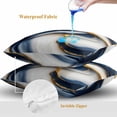 thumbnail image 4 of Throw Pillow Covers 26x26 Inch Set of 2, Navy Blue Marble Waterproof Outdoor Pillow Covers, Gold Modern Art Decorative Cushion Pillowcases for Couch, Sofa, Bed, Garden, Patio, 4 of 9