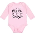 thumbnail image 3 of Inktastic Papa's Little Girl with Hearts Flower and Butterfly Girls Long Sleeve Baby Bodysuit, 3 of 5