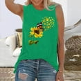 thumbnail image 5 of Aoochasliy Tank Tops for Women Tank Tops For Women Summer Thin Daisy Sunflower Print Short Sleeve Sleeveless Vest Casual Loose Pullover Tunic Tees, 5 of 6