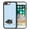 Boston Terrier Dog Lying Down Looking Up, variant on WIRESTER Shockproof Soft Rubber Cover Case for Apple iPhone 7/8 Plus 5.5", Schnauzer Dog Butt Looking Back On Light Blue Background