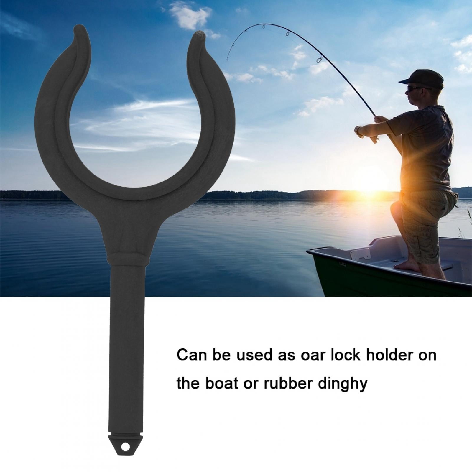 Octpeak 2 pcs Boat Oar Lock Fishing Rod Holder Bracket Marine Rubber