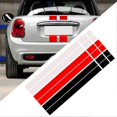 thumbnail image 1 of beler 2Pcs Car Black/White/Red Bonnet Stripes Hood Sticker Cover Vinyl Decal Fit for MINI Cooper R50 R53 R56 R55 dWm2754536, 1 of 5