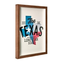 Crystal Art Gallery The Lone Star 18"x24" State Framed Print