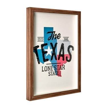 Crystal Art Gallery The Lone Star 18"x24" State Framed Print