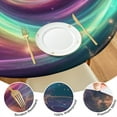 thumbnail image 4 of Colorful Tie Dye Cosmic Spiral Pattern Round Fitted Tablecloth with Elastic Edge,Dining Table Cover Waterproof,Outdoor Round Tablecloth for Camping,Dining,Indoor and Outdoor, 4 of 7