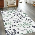 thumbnail image 2 of 2.7'x5' Area Rugs, Green Grey Botanical Indoor Outdoor Area Rug for Living Room Bedroom, Watercolor Spring Floral Summer Leaf Washable Bathroom Rugs Kitchen Floor Carpet Mats Home Decor Aesthetic, 2 of 8