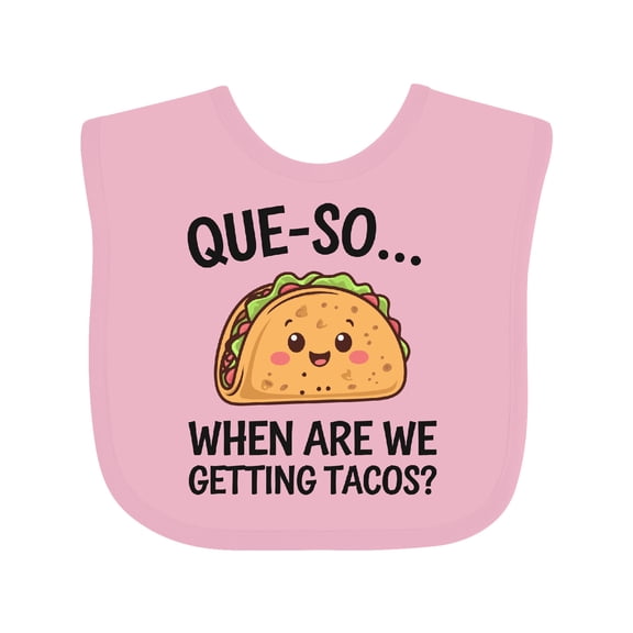Inktastic Que-so We Are Getting Tacos Baby Shower Boys or Girls Baby Bib