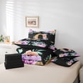 thumbnail image 4 of Erosebridal Kawaii Initial Letter Bedding, Monogrammed O Bed in a Bag, Vintage Flower Reversible Bed Set, Super Cozy Bedroom Decor, 7pcs, 4 of 6