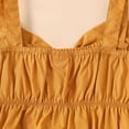 thumbnail image 3 of 2pcs Toddler Girls Clothes Bowknot Design Camisole and Floral Print Shorts Outfit Set, Dark Orange, 3 Years, 3 of 6