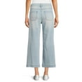 thumbnail image 2 of Time and Tru Women's High Rise Wide Leg Crop Utility Jeans, 26.5" Inseam, Sizes 2-20, 2 of 5