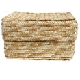 thumbnail image 1 of 1pc Cesta de almacenamiento tejido elegante con tapa para ropa de maquillaje de ropa Snack Sunderies, 1 of 5