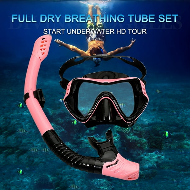 Snorkel Buceo Gafas de natación para adultosmáscaras de buceojuego de tubos de respiración para esnórquel (rosa) Ndcxsfigh Nuevos Originales