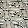 thumbnail image 7 of Backsplash Metal Mural Tile Hand Made Plaque Fleur De Lis 12" x 16" Brushed Nickel, 7 of 7