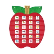 CCOCC 2026 New Apple Pocket Chart 70X86Cm Large Size Wall Organization for Teacher Lessons Class Demonstrations Homeschool Teaching Supplies for Classroom,Home,School,Preschool,Kindergarten